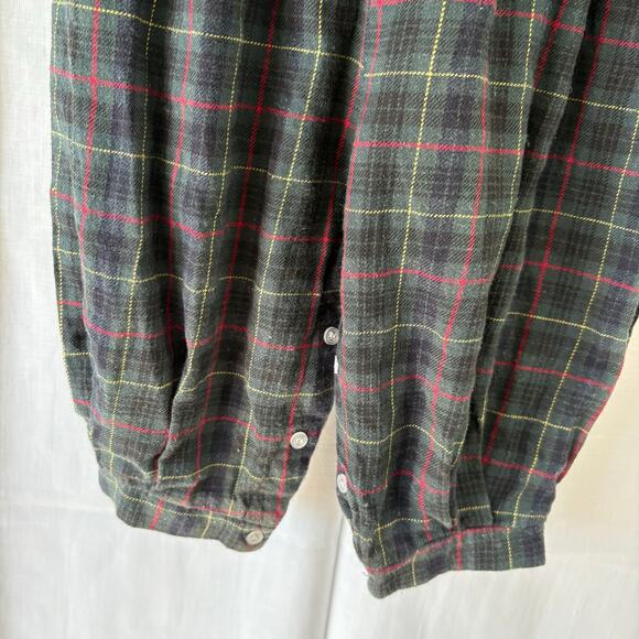 Vintage Fine & Dandy Baby Girl Embroidered Train Bubble Romper 12 Months Plaid - Picture 4 of 5